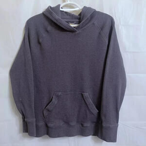 Eddie Bauer Thermal Hoodie Sweater Women's Large L Black